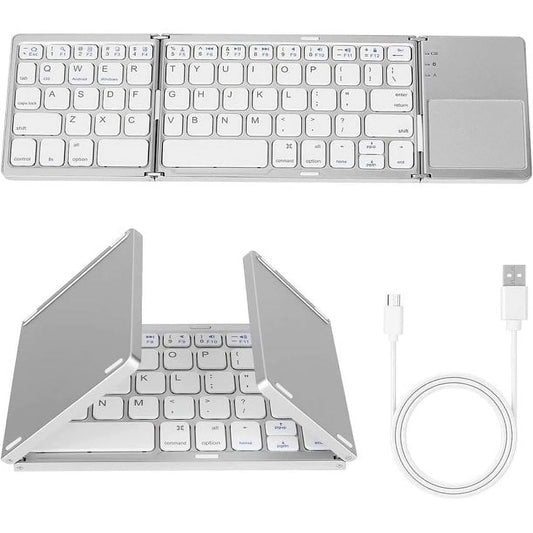 Teclado Inalámbrico Portátil Con Panel Táctil, Gris