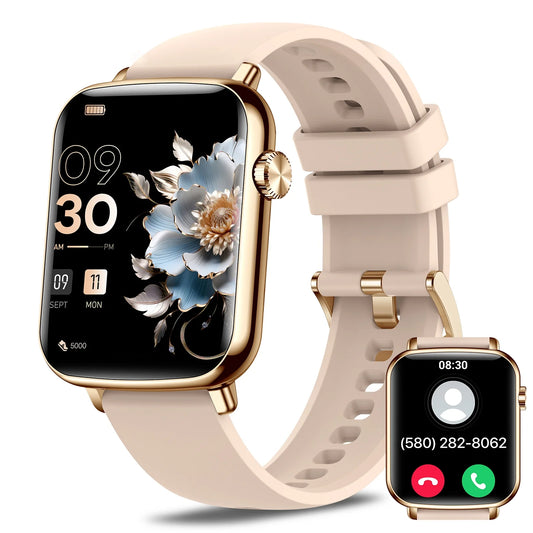 Relojes Inteligentes Para Hombre/Mujeres (Responder/Hacer Llamadas), Reloj Deportivo De Moda, Rosa