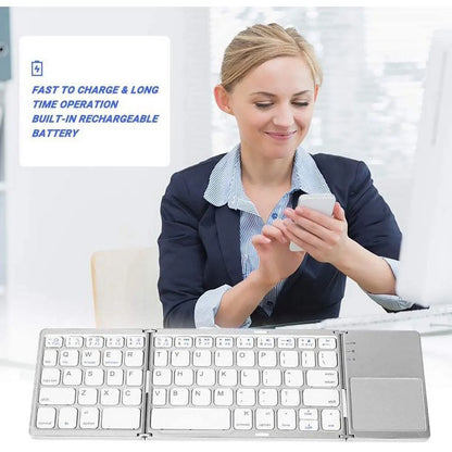 Teclado Inalámbrico Portátil Con Panel Táctil, Gris